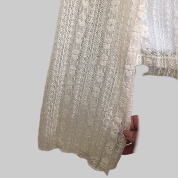 Sheer Lace Button-Up Blouse - Picture 5 of 5